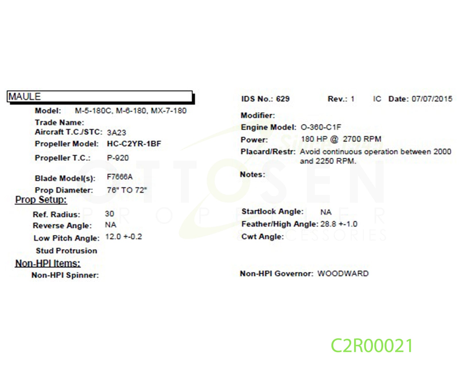 C2R00021-HARTZELL-PROPELLER-HC-C2YR-1BF-F7666A-SM19-PICTURE-2