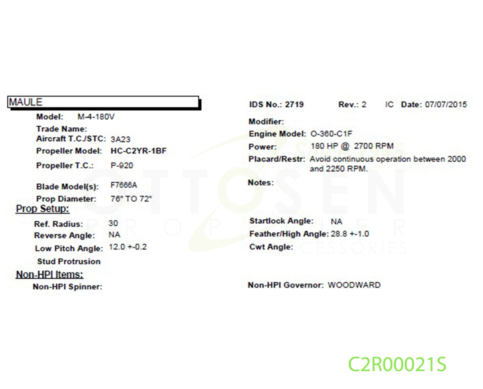 C2R00021S-HARTZELL-PROPELLER-HC-C2YR-1BF-F7666A-A-2298-2P-PICTURE-1