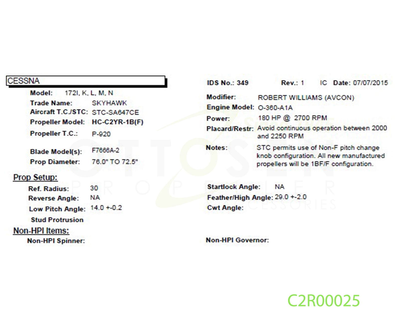 C2R00025-HARTZELL-PROPELLER-HC-C2YR-1BF-F7666A-2-PICTURE-2