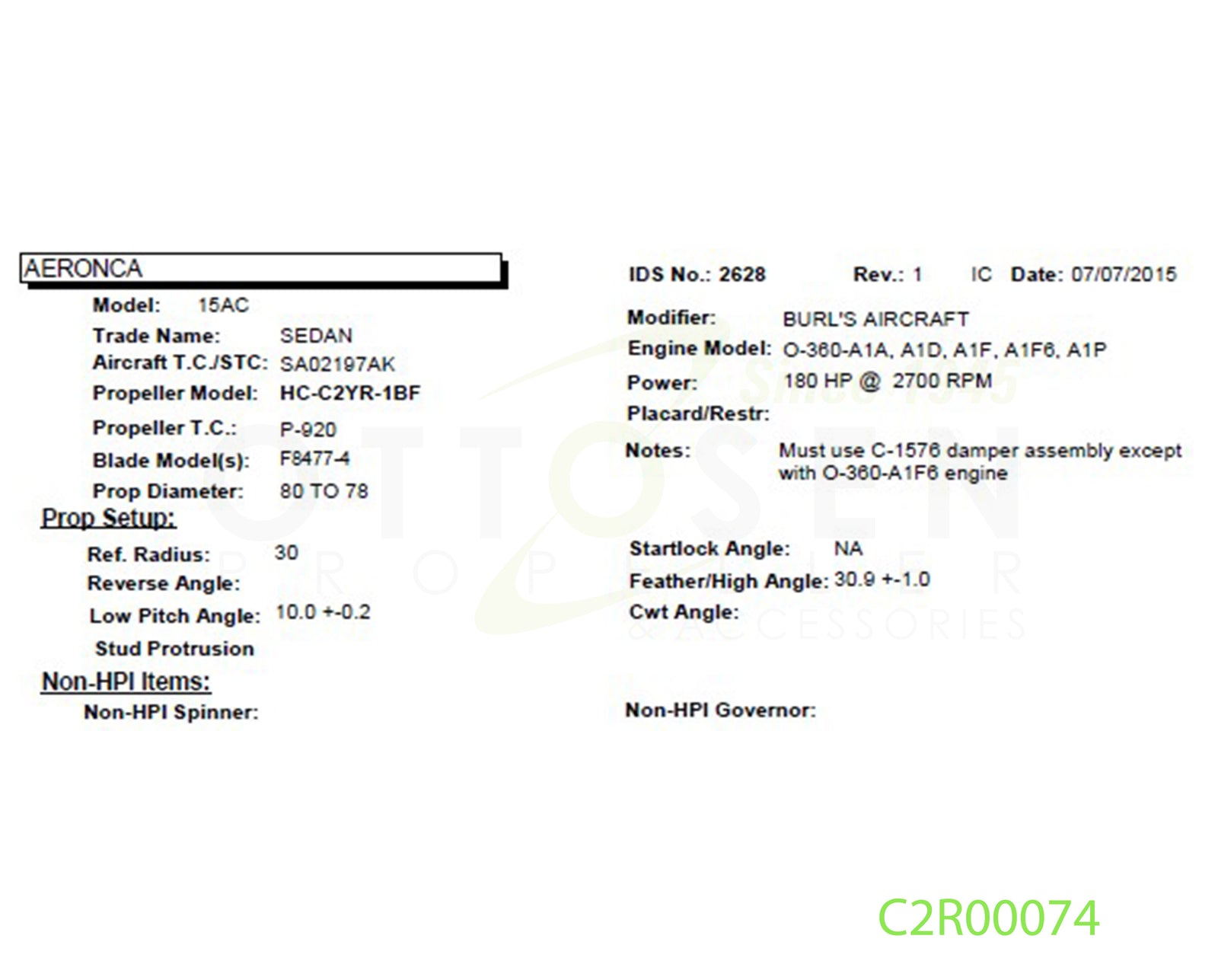 C2R00074-HARTZELL-PROPELLER-HC-C2YR-1BF-F8477-4-SM16-C-1576-PICTURE-2