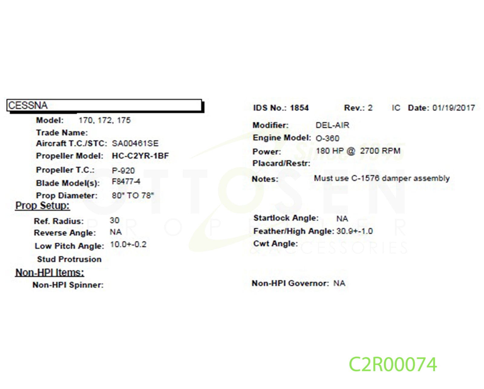 C2R00074-HARTZELL-PROPELLER-HC-C2YR-1BF-F8477-4-SM16-C-1576-PICTURE-4