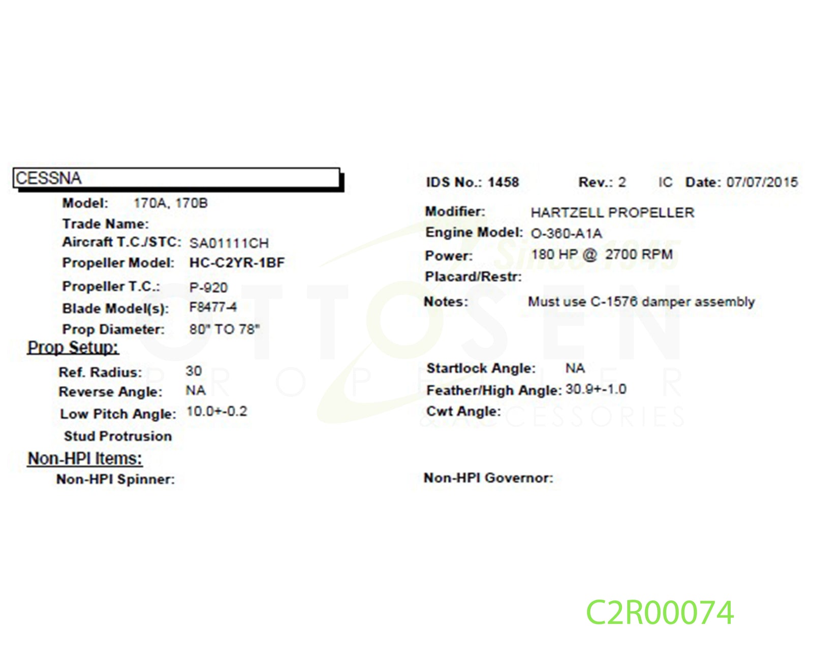 C2R00074-HARTZELL-PROPELLER-HC-C2YR-1BF-F8477-4-SM16-C-1576-PICTURE-5