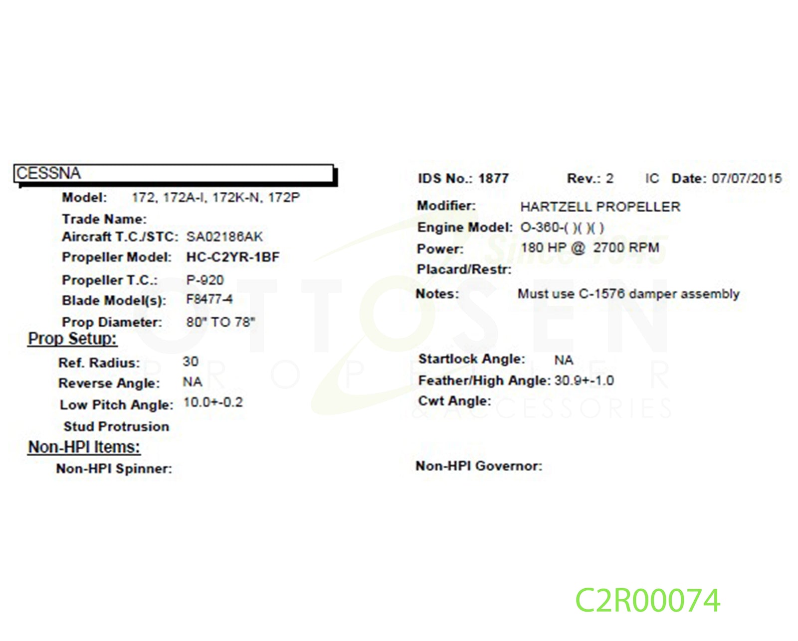 C2R00074-HARTZELL-PROPELLER-HC-C2YR-1BF-F8477-4-SM16-C-1576-PICTURE-6