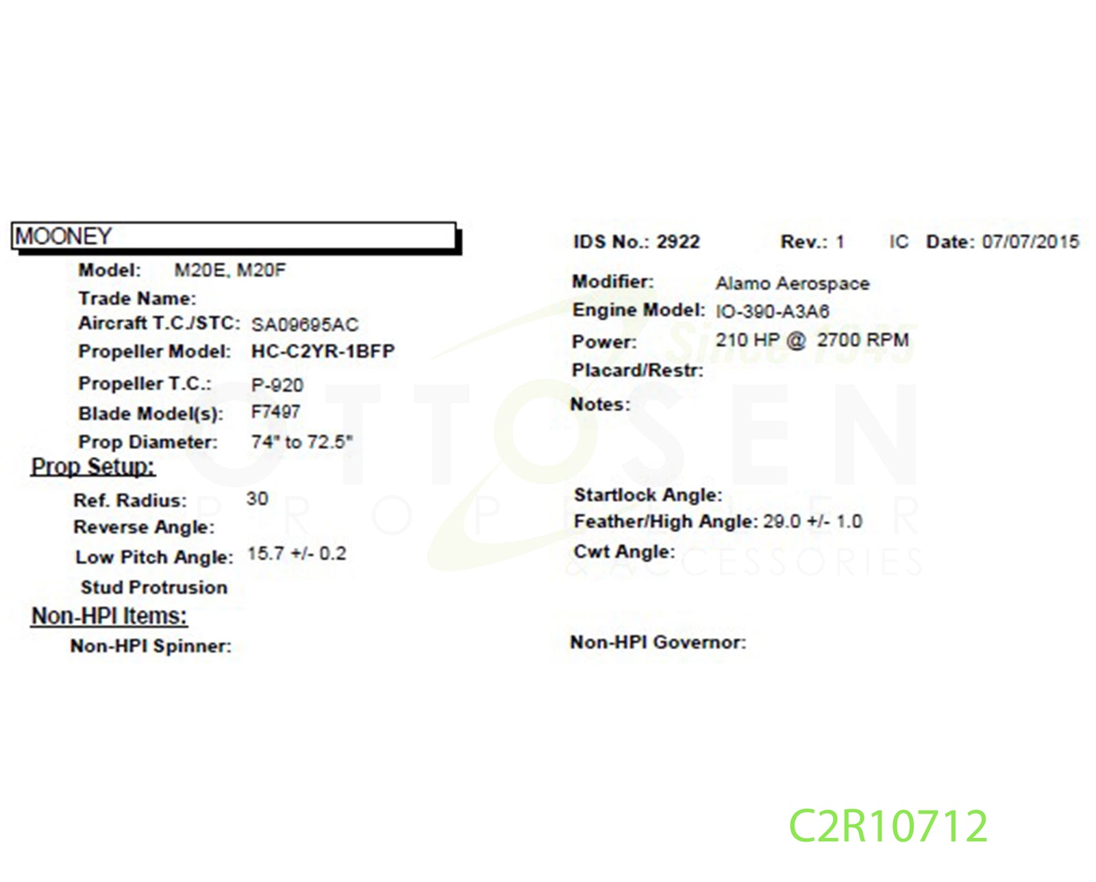 C2R10712-HARTZELL-PROPELLER-HC-C2YR-1BFP-F7497-SM41-PICTURE-1