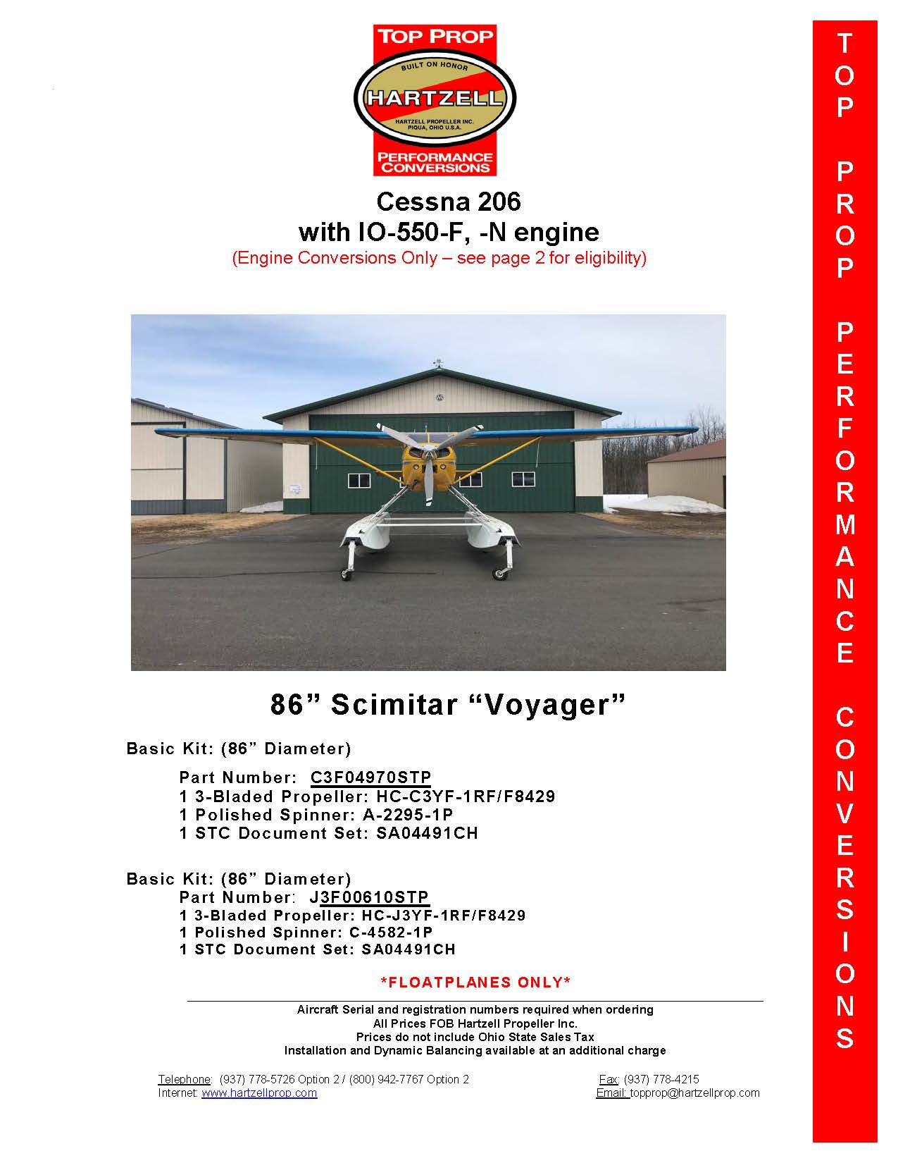 HARTZELL-STC-CESSNA-206-VOYAGER-IO-550-F-N-CONVERSIONS-SA04491CH-C3F04970STP-J3F00610SP-Page-1