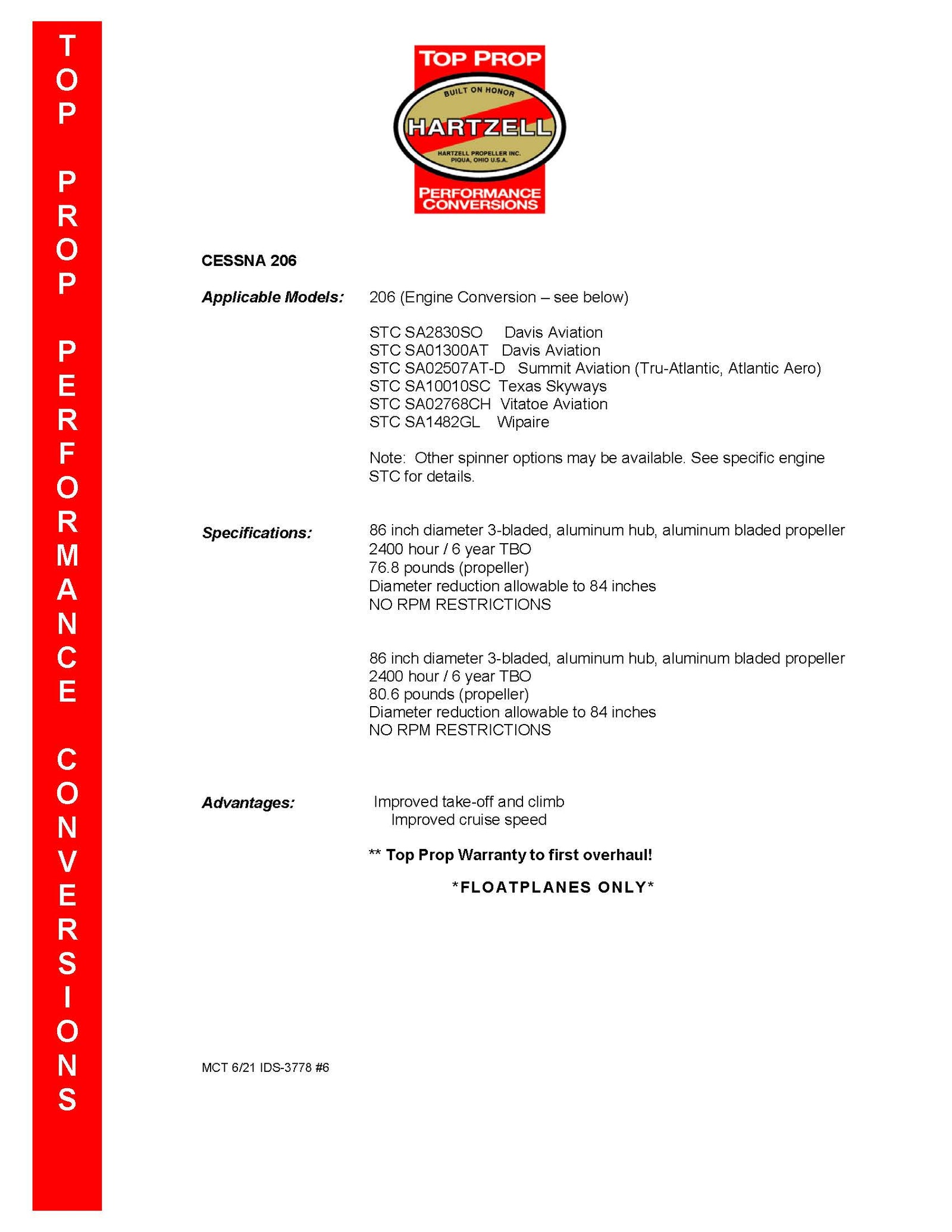 HARTZELL-STC-CESSNA-206-VOYAGER-IO-550-F-N-CONVERSIONS-SA04491CH-C3F04970STP-J3F00610SP-Page-2