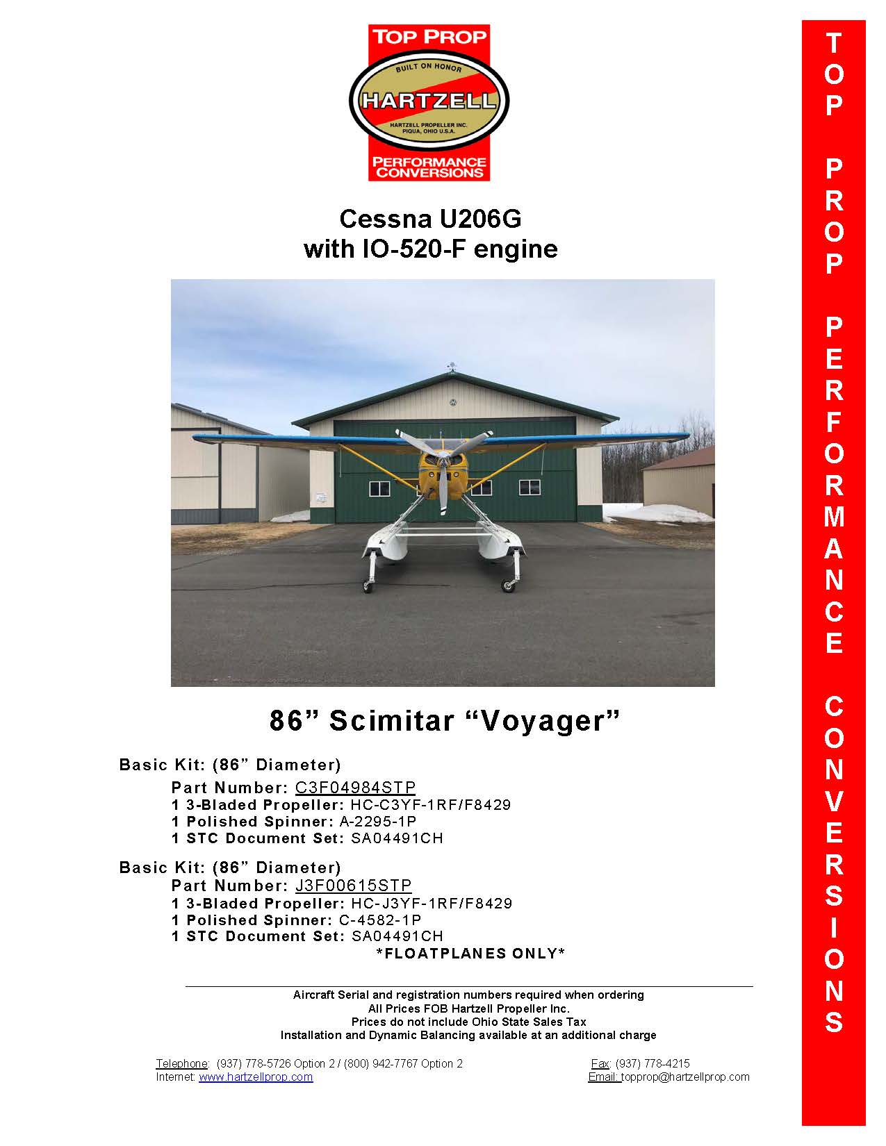 HARTZELL-STC-CESSNA-U206G-VOYAGER-IO-520-F-SA04491CH-C3F04984STP-J3F00615STP-Page-1