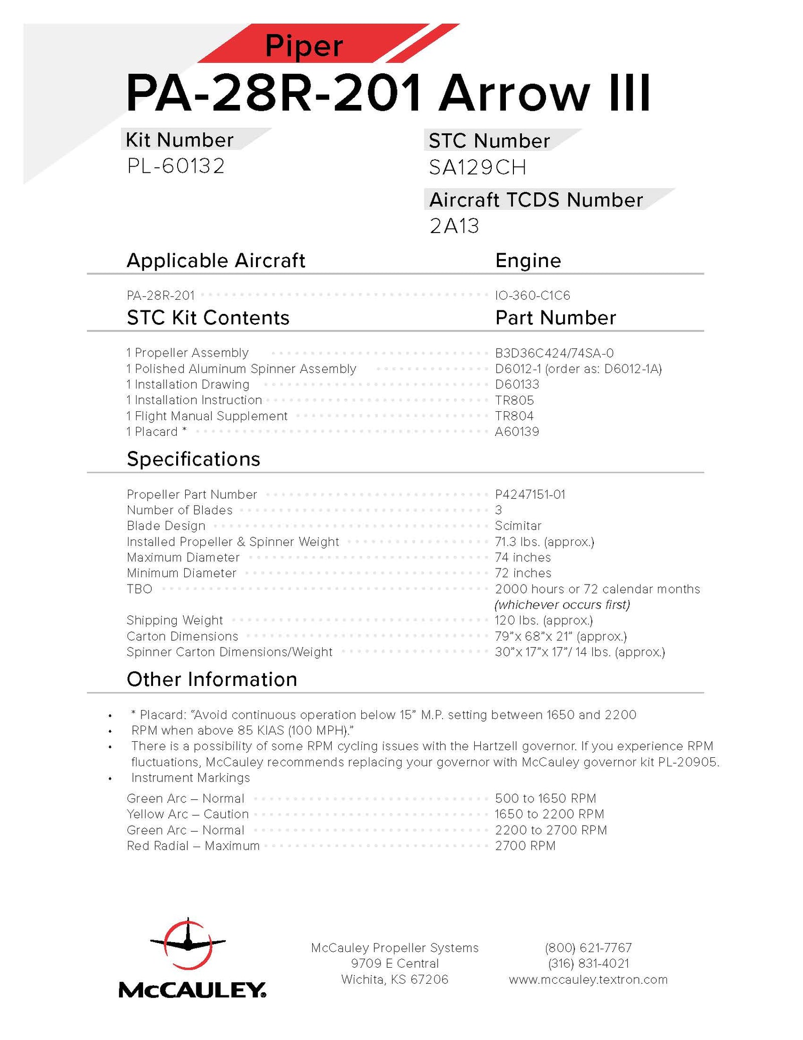 PIPER-ARROW-III-PA28R-201-PL-60132-PAGE-1