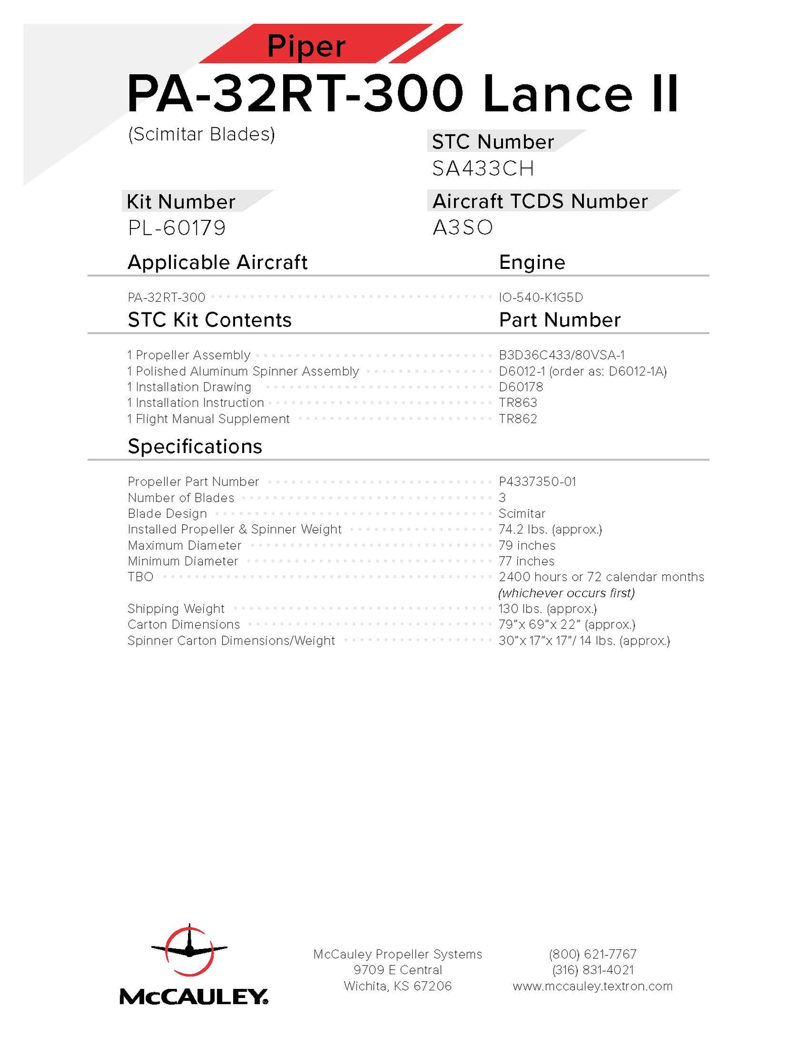 PIPER-LANCE-II-PA32RT-300-PL-60179-PAGE-1