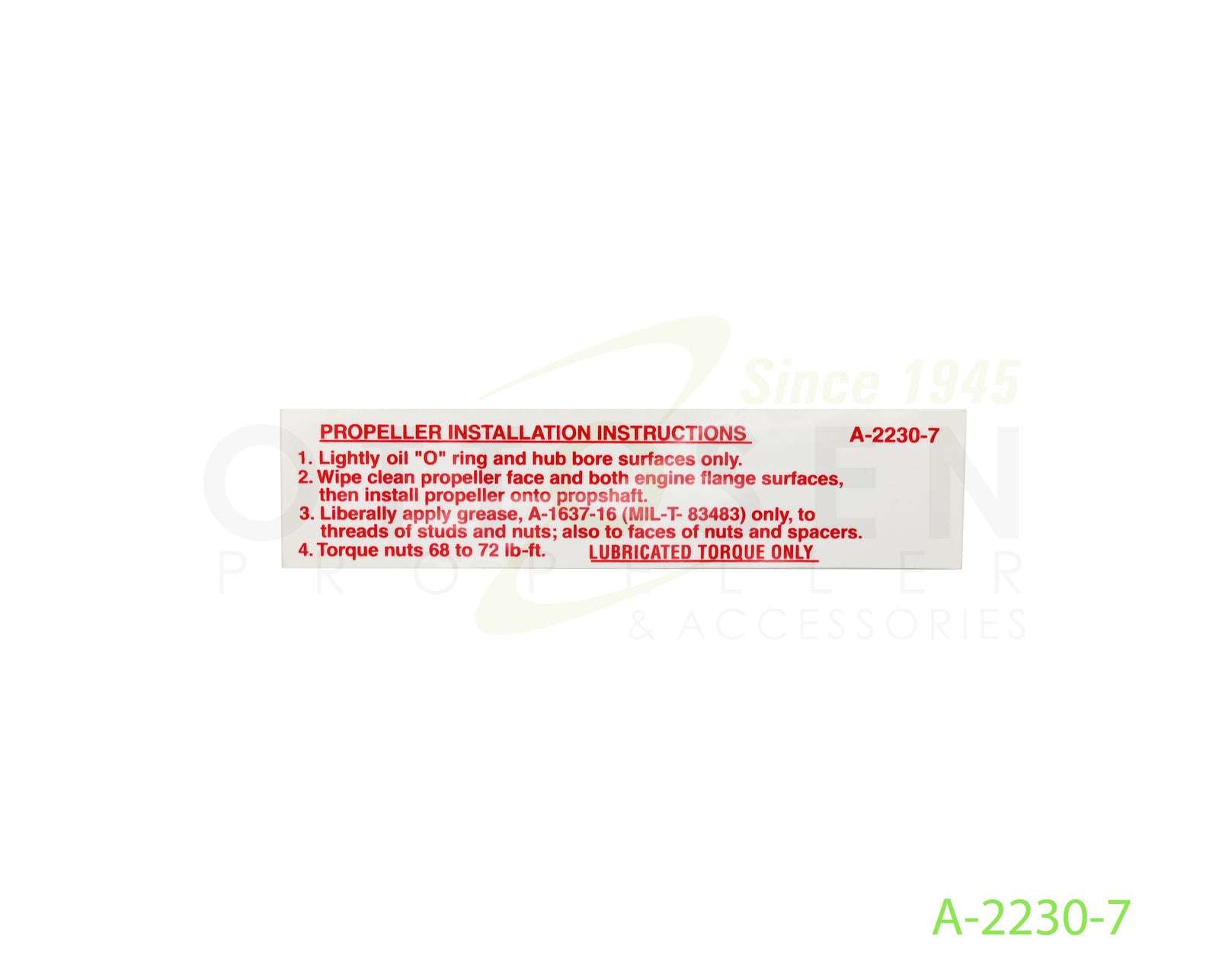 A-2230-7-McCAULEY-PROPELLER-INSTALLATION-DECAL-PICTURE-1