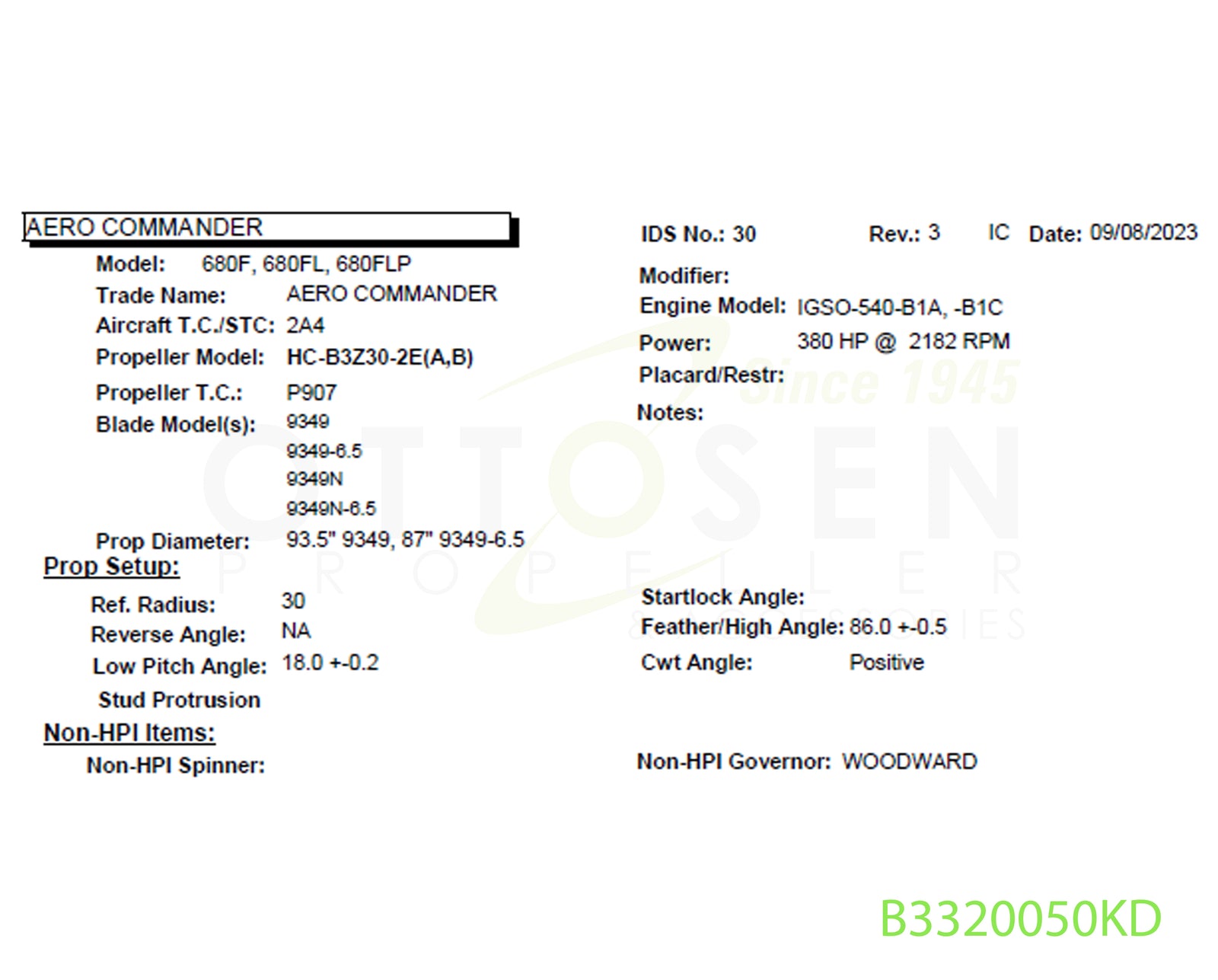 B3320050KD-HARTZELL-PROPELLER-HC-B3Z30-2EB-9349N-6.5-PICTURE-1