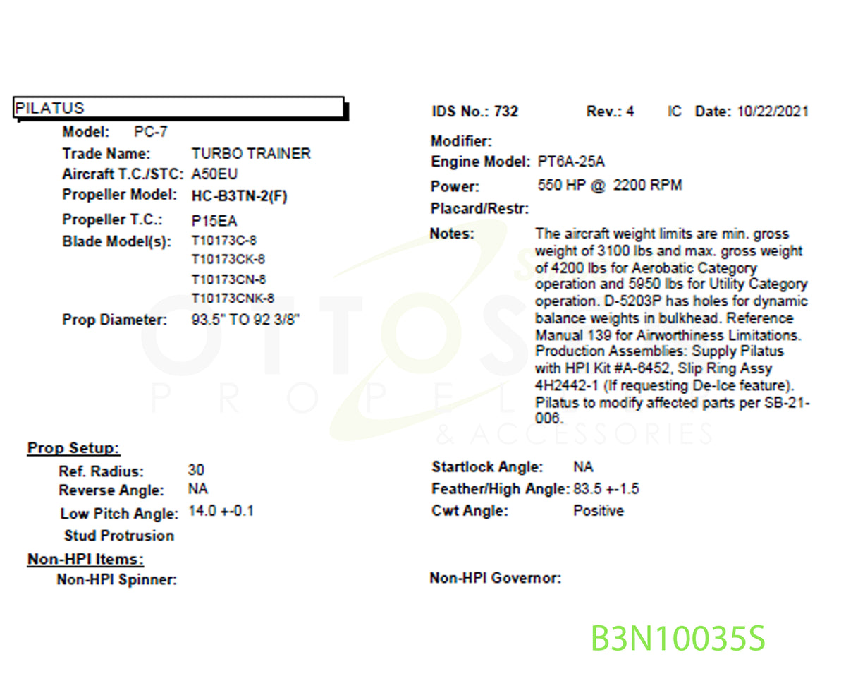 B3N10035S-HARTZELL-PROPELLER-HC-B3TN-2-T10173CNK-8-D-5203P