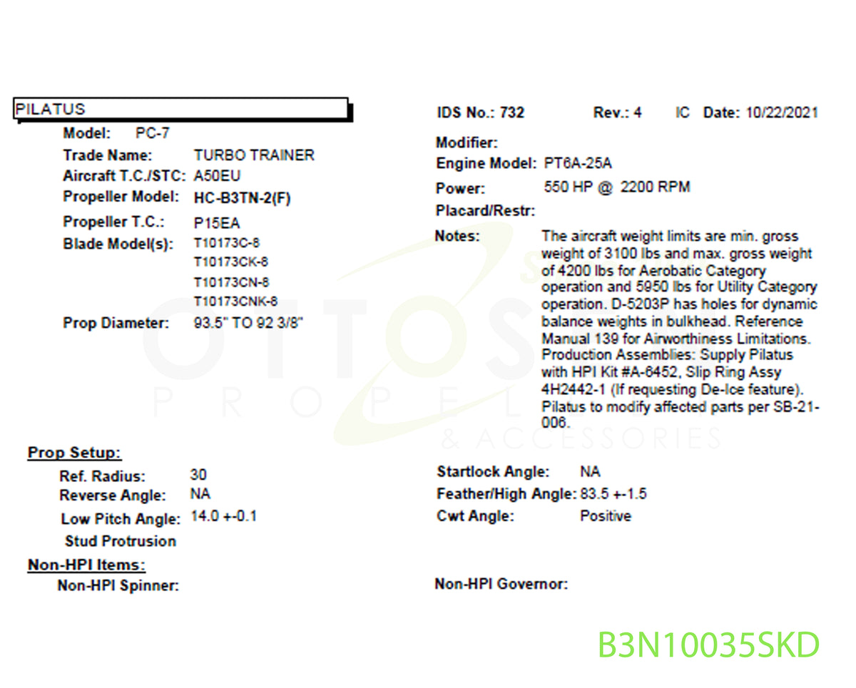 B3N10035SKD-HARTZELL-PROPELLER-HC-B3TN-2-T10173CNK-8-D-5203P