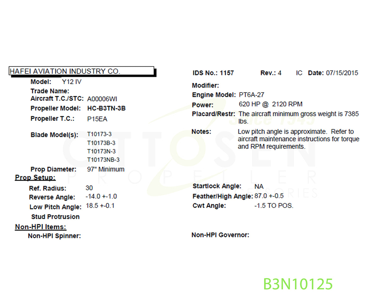 B3N10125-HARTZELL-PROPELLER-HC-B3TN-3B-T10173N-3