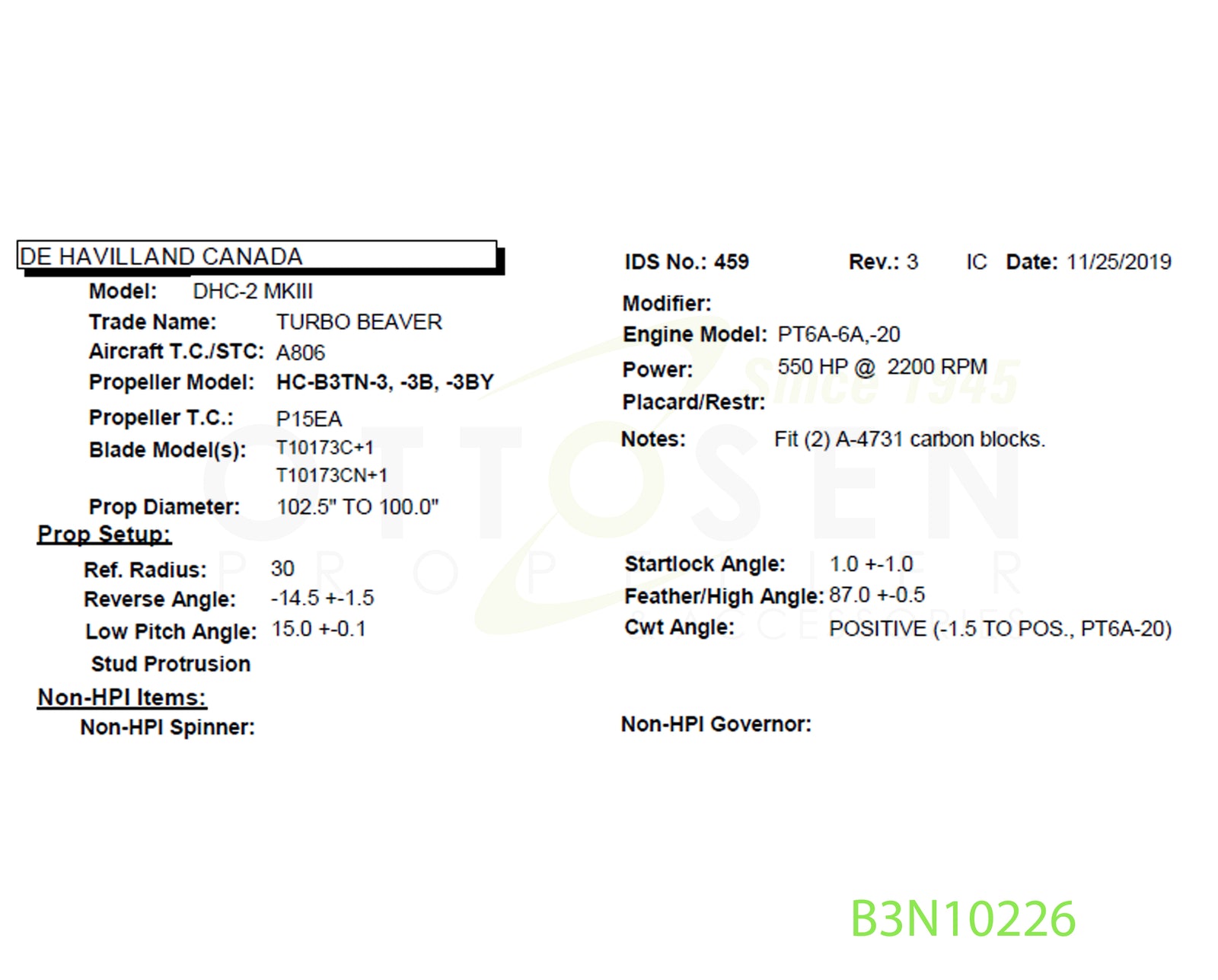 B3N10226-HARTZELL-PROPELLER-HC-B3TN-3BY-T10173CN+1-PICTURE-1