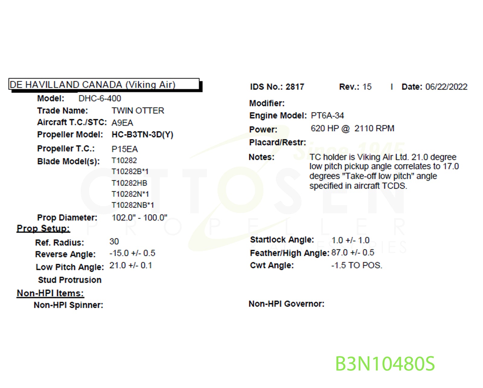 B3N10480S-HARTZELL-PROPELLER-HC-B3TN-3D-T10282N*1-C-3065-1P-PICTURE-1