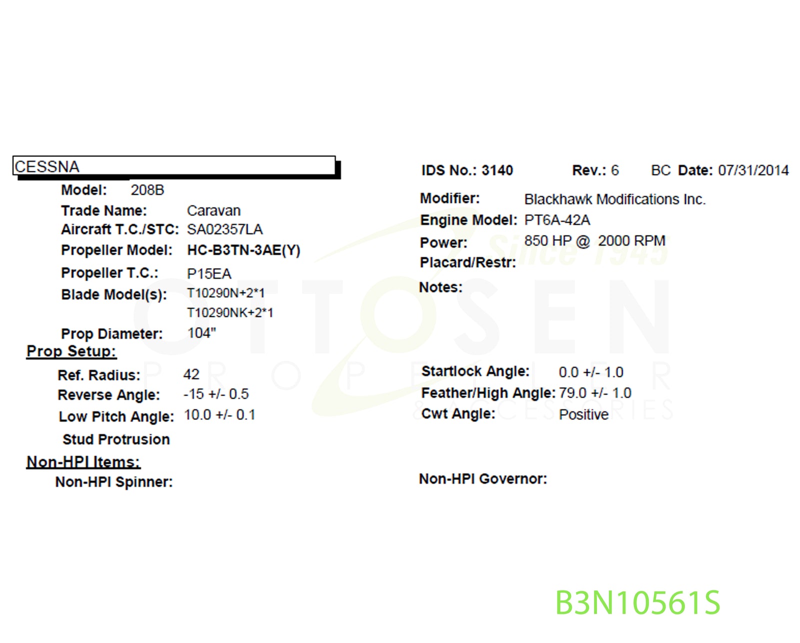 B3N10561S-HARTZELL-PROPELLER-HC-B3TN-3AEY-T10290NK+2*1-PICTURE-1