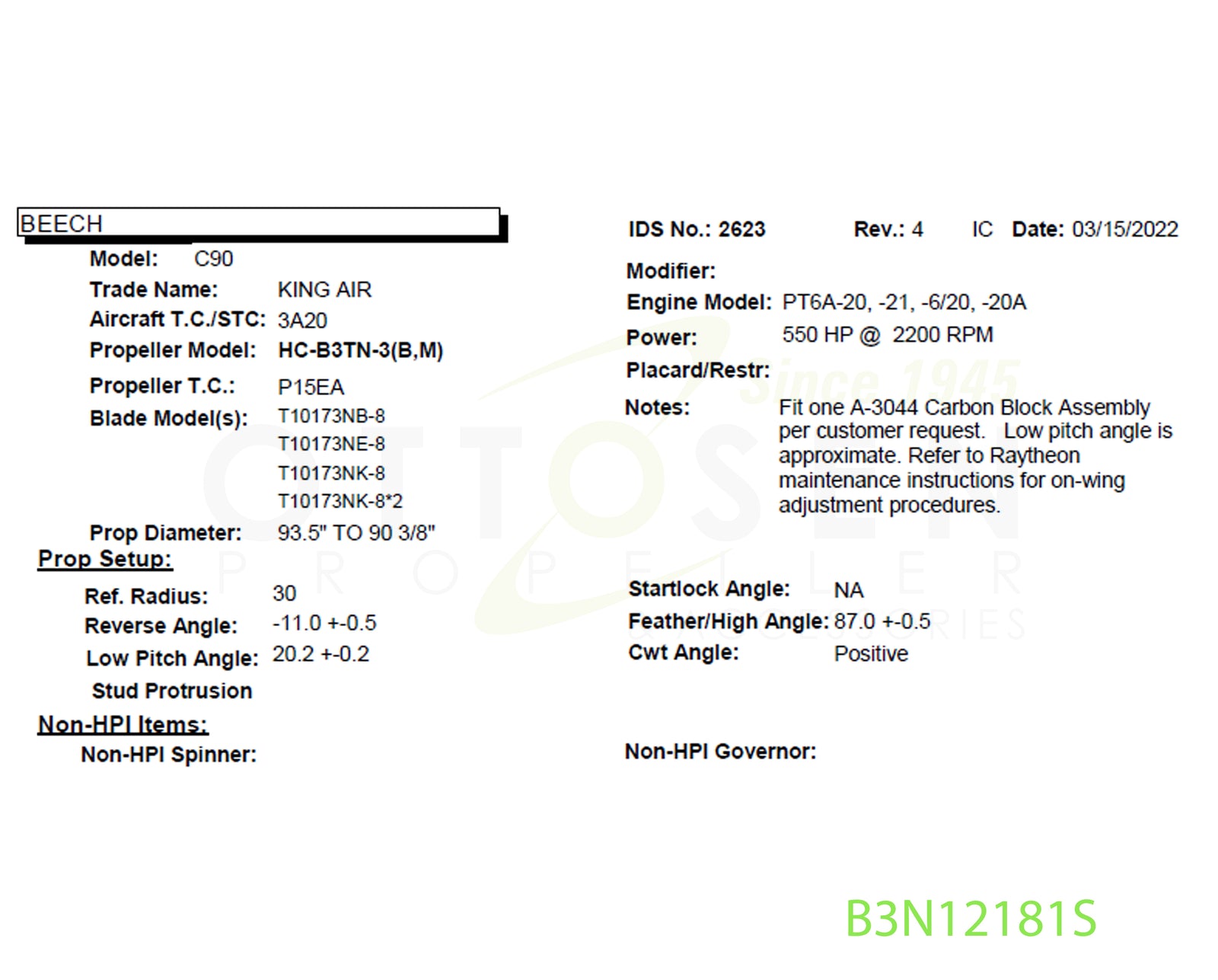 B3N12181S-HARTZELL-PROPELLER-HC-B3TN-3M-T10173NK-8-C-3065-13P-PICTURE-1