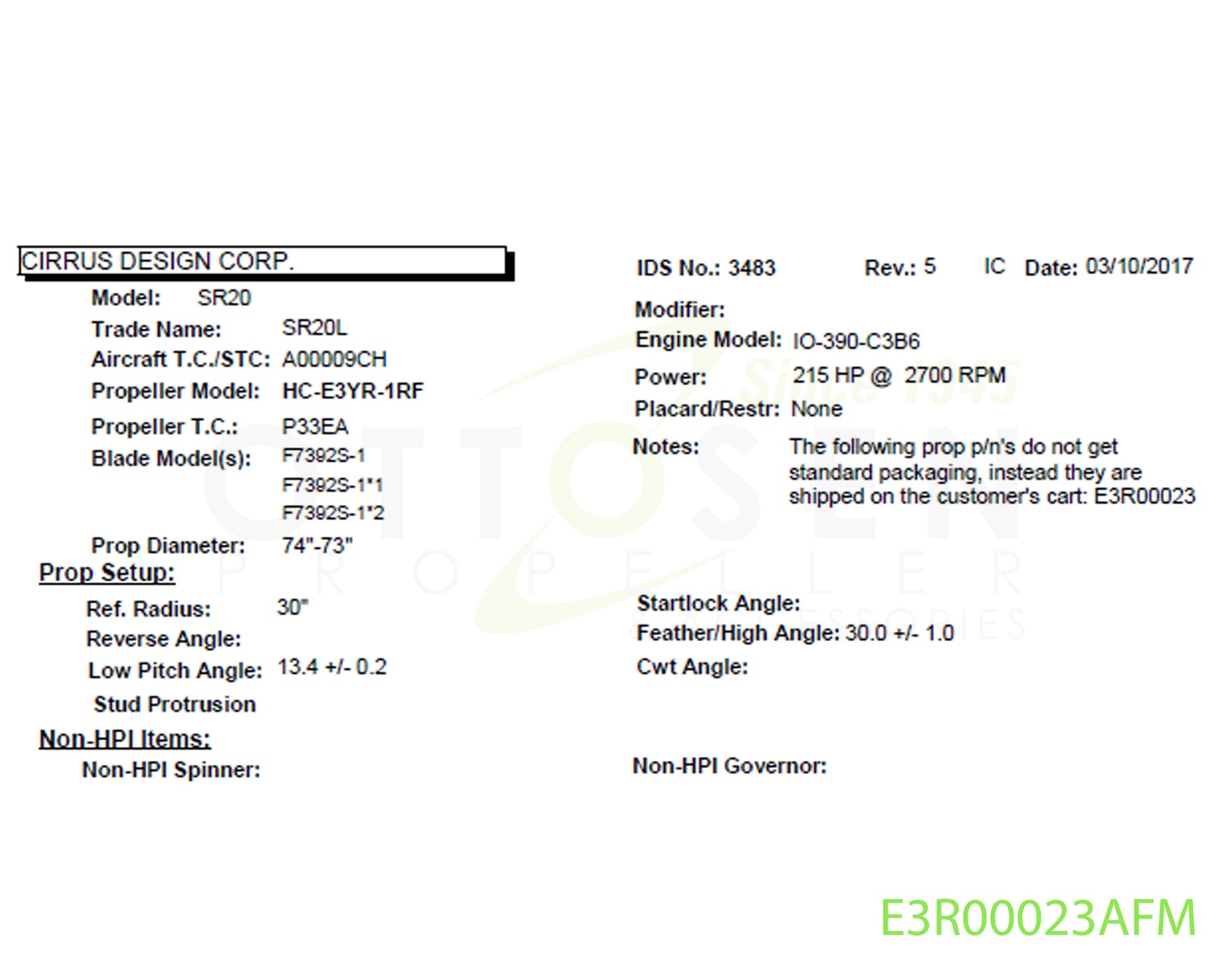 E3R00023AFM-HARTZELL-PROPELLER-HC-E3YR-1RF-F7392S-1-SM7-CIRRUS-SR20-PICTURE-1