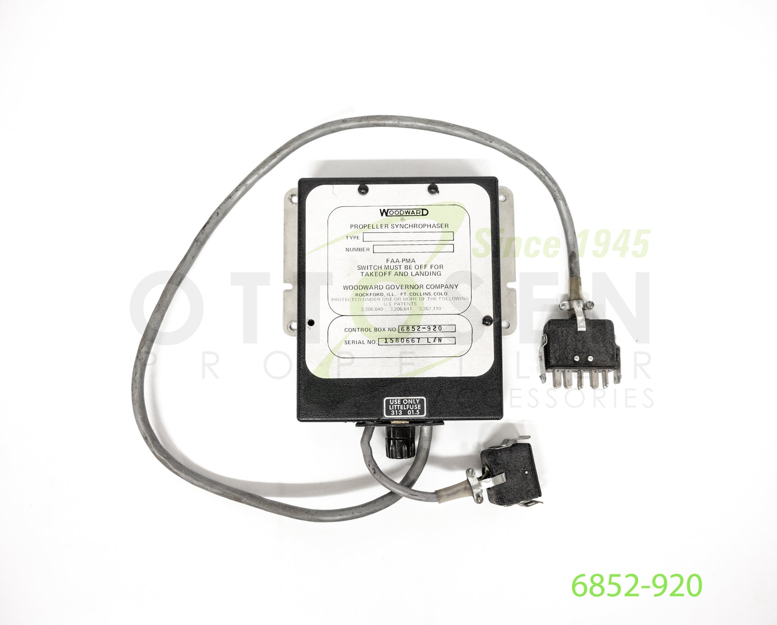 6852-920-WOODWARD-GOVERNOR-CONTROL-SYNCHROPHASER-BOX-ASSEMBLY-PICTURE-1