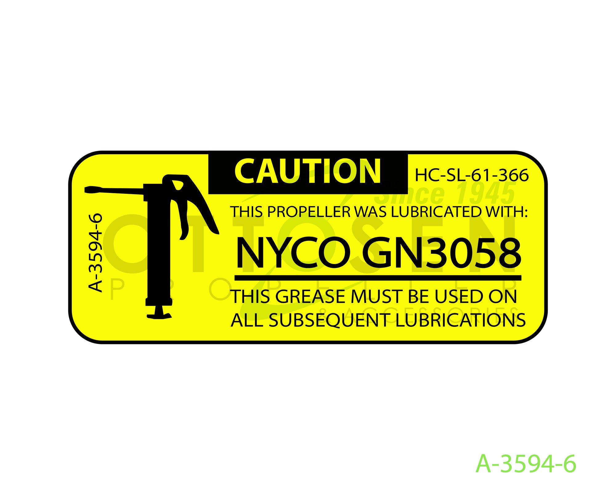 A-3594-6-HARTZELL-PROPELLER-LUBRICATION-NYCO-DECAL-PICTURE-1