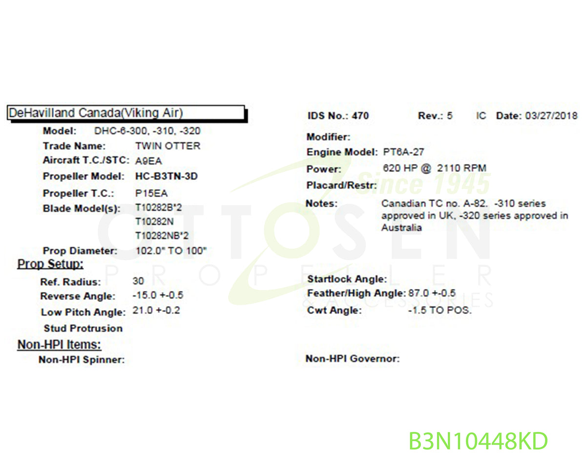 B3N10448KD-HARTZELL-PROPELLER-HC-B3TN-3D-T10282NB-BULKHEAD-PICTURE-1