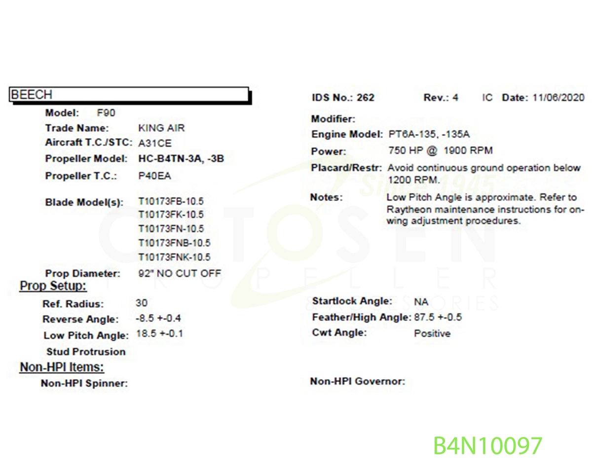 B4N10097-HARTZELL-PROPELLER-HC-B4TN-3B-T10173FNB-10.5-DE-ICE-PICTURE-1