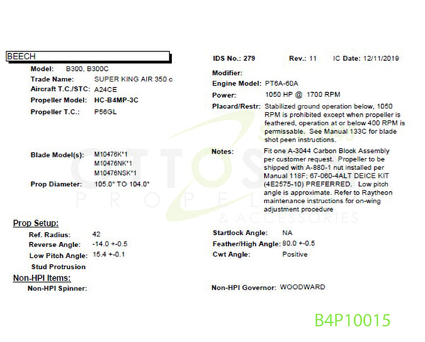 B4P10015-HARTZELL-PROPELLER-HC