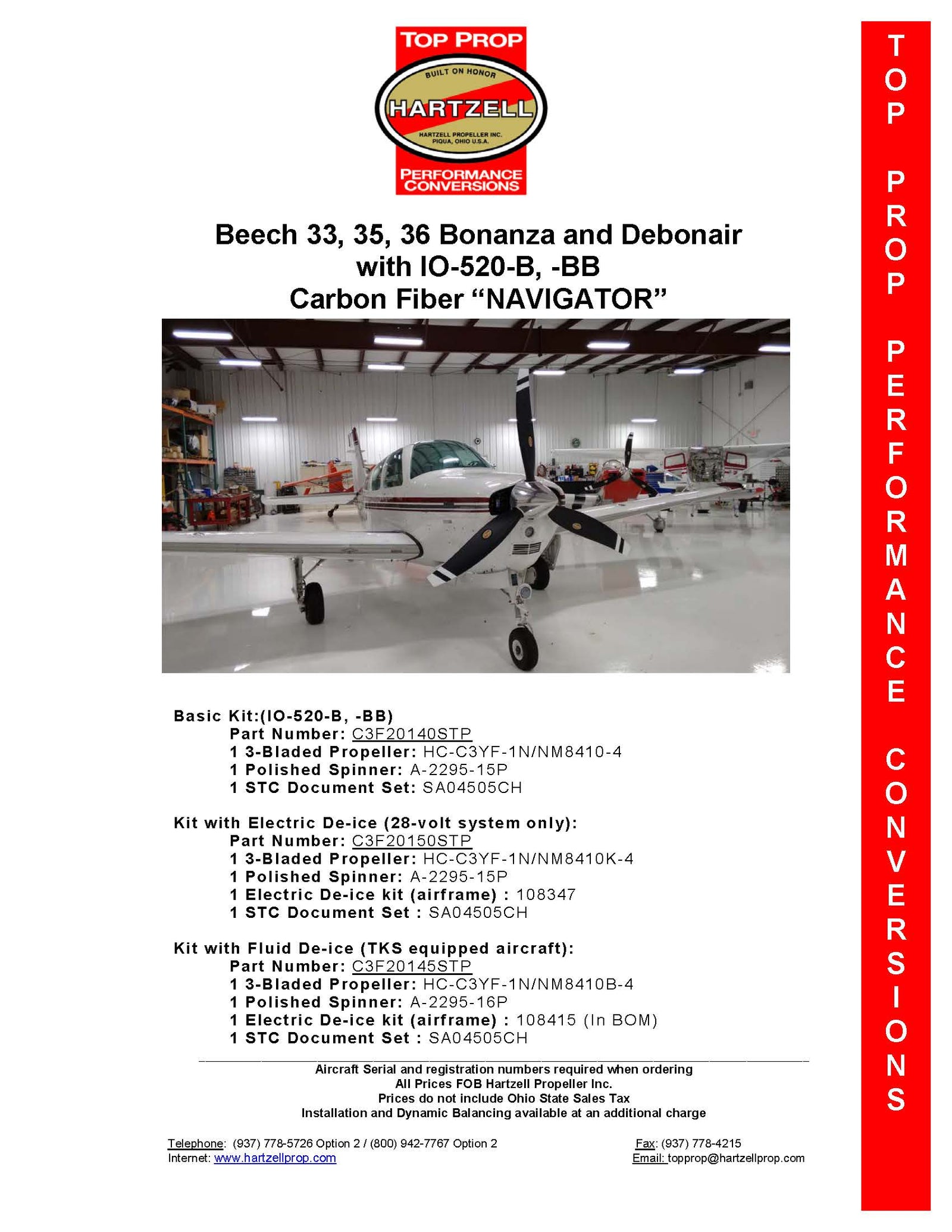 HARTZELL-PROPELLER-NAVIGATOR-BEECH-33-35-36-BONANZA-DEBONAIR-IO-520-STC-KIT-PICTURE-1