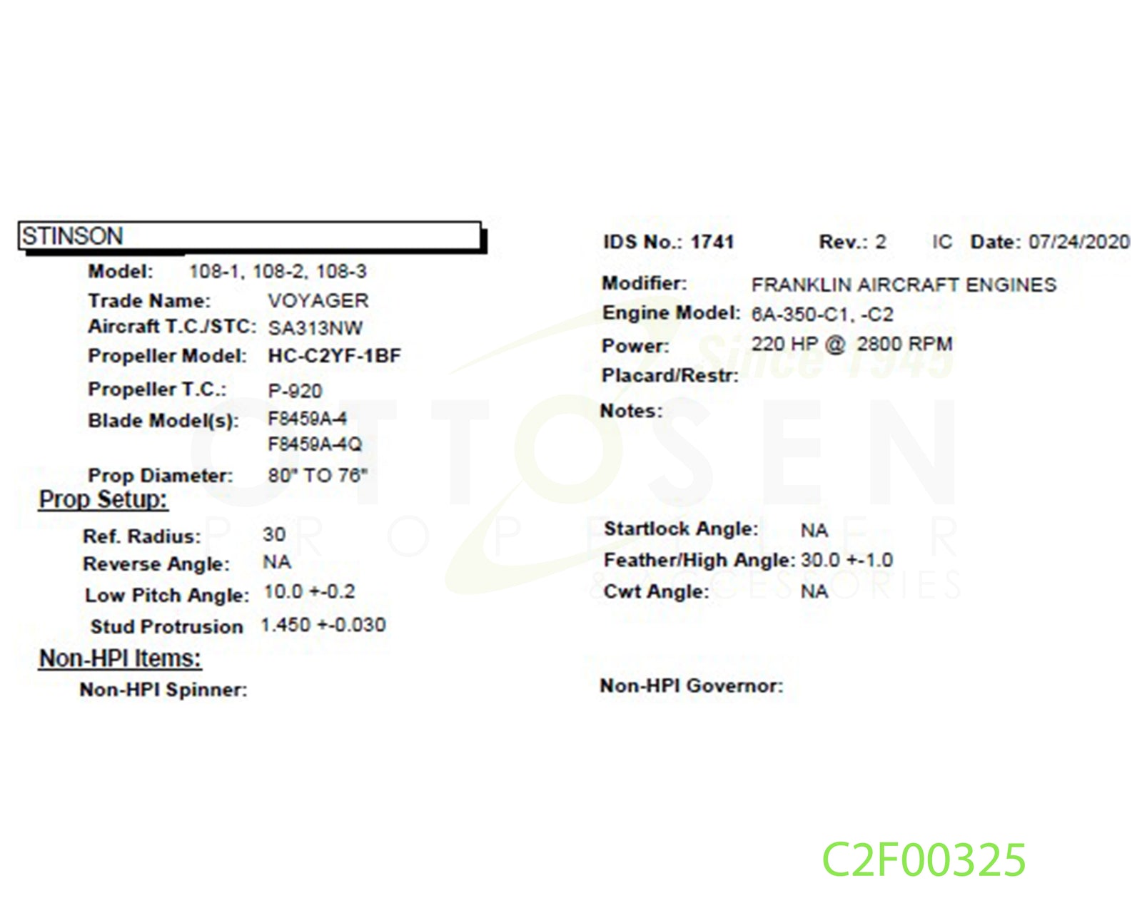 C2F00325-HARTZELL-PROPELLER-HC-C2YF-1BF-F8459A-4-SM2-PICTURE-1