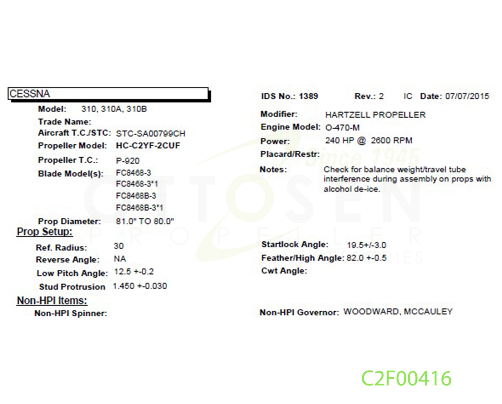 C2F00416-HARTZELL-PROPELLER-HC-C2YF-2CUF-FC8468-3-SM8-PICTURE-1
