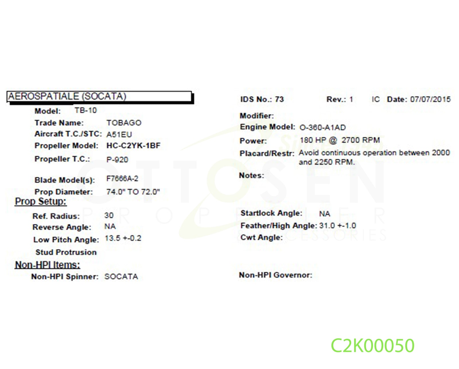 C2K00050-HARTZELL-PROPELLER-HC-C2YK-1BF-F7666A-2-SM27-PICTURE-1