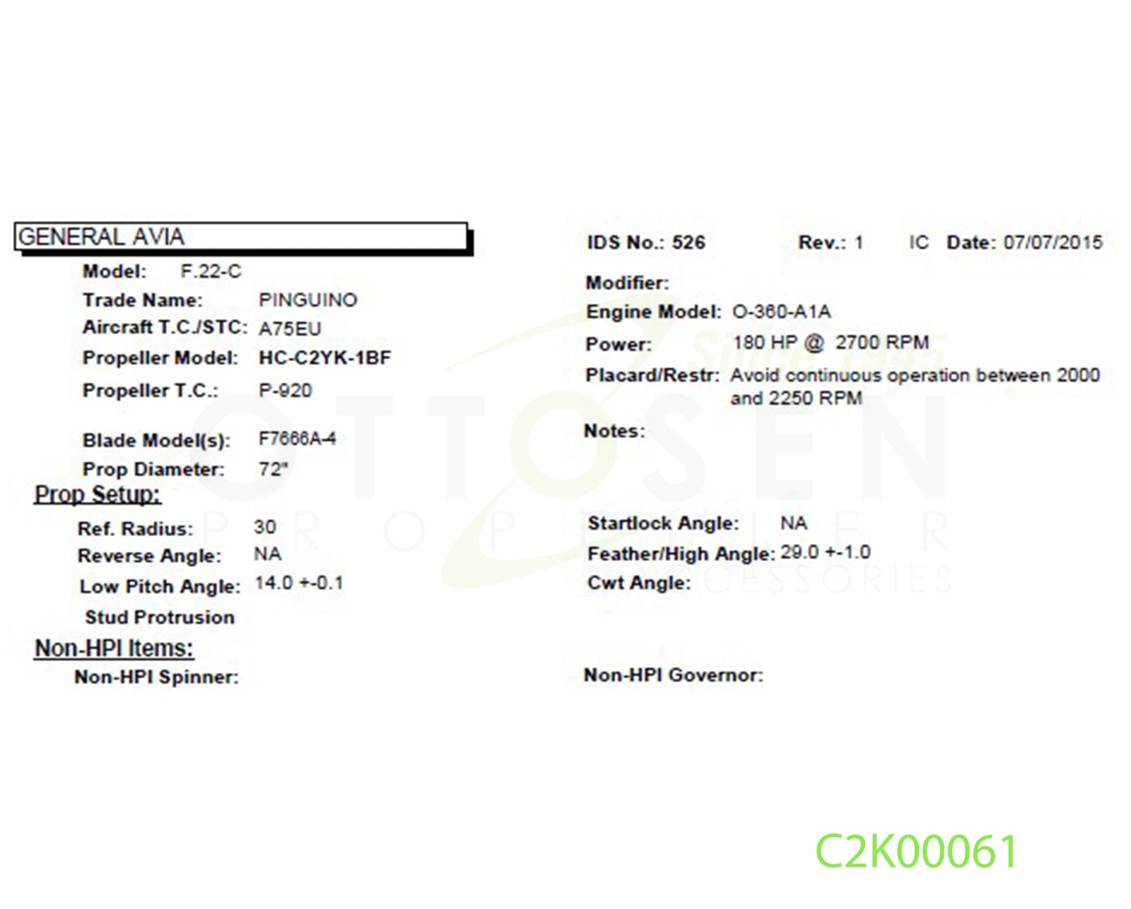 C2K00061-HARTZELL-PROPELLER-HC-C2YK-1BF-F7666A-4-SM19-PICTURE-1