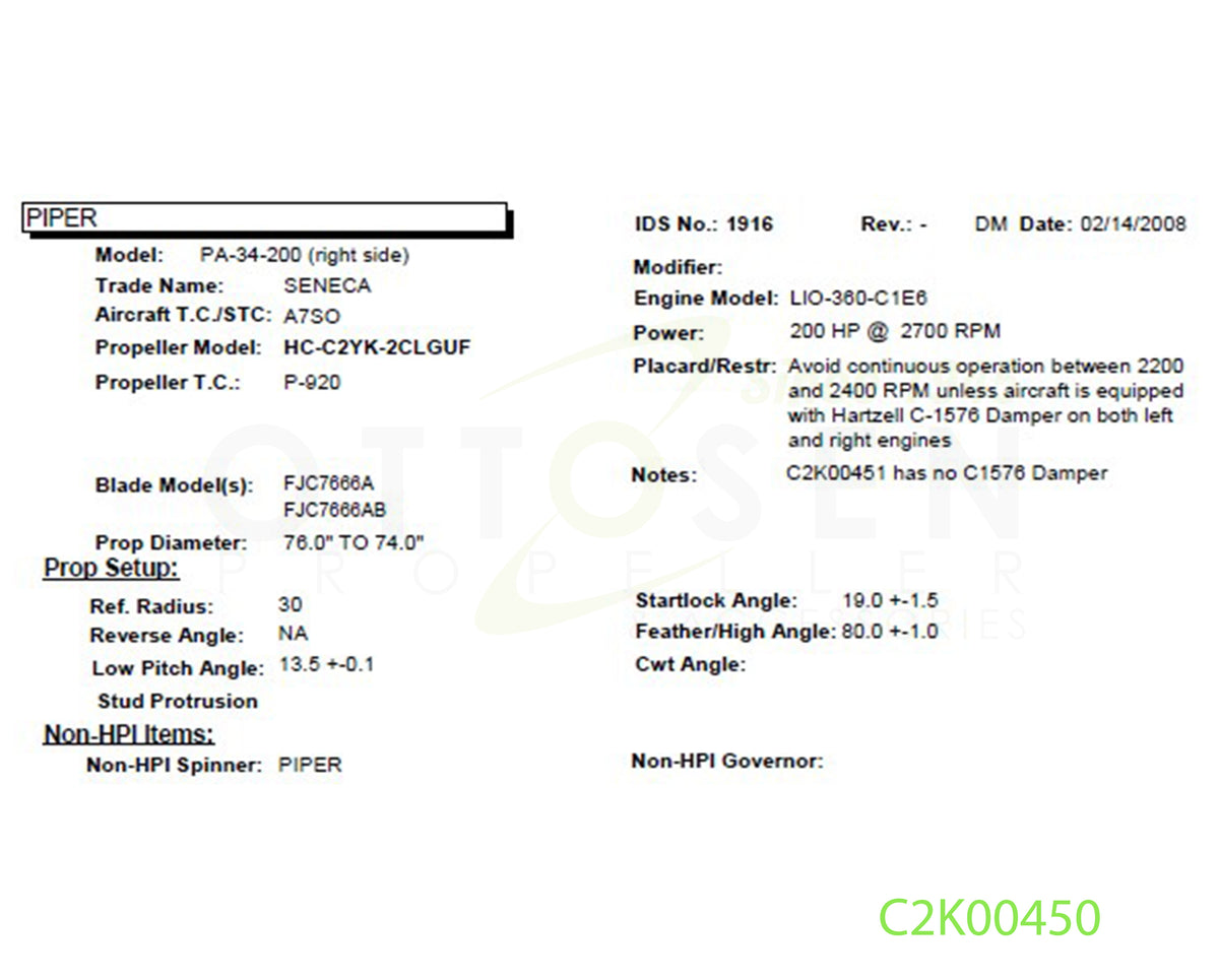 C2K00450-HARTZELL-PROPELLER-HC-C2YK-2CLGUF-FJC7666A-SM16-DAMPER-PICTURE-1