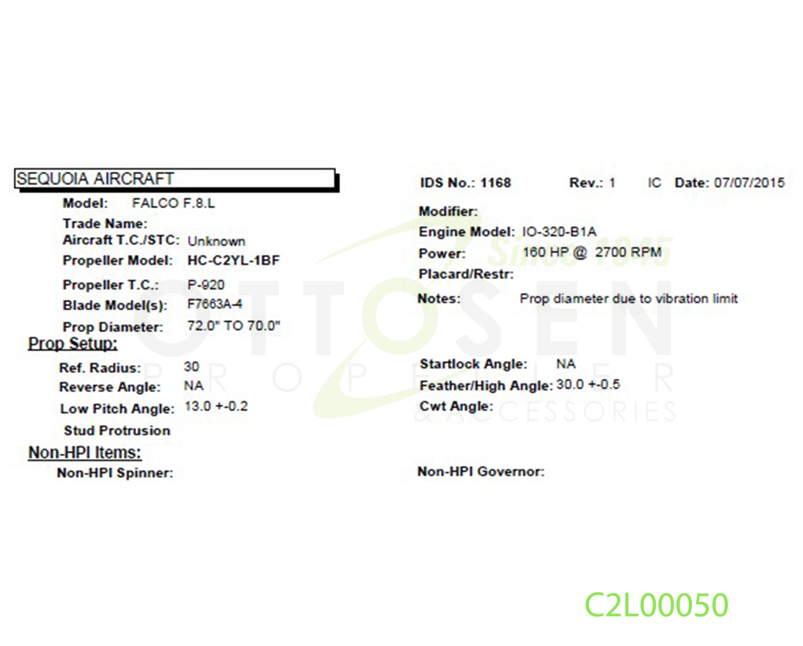 C2L00050-HARTZELL-PROPELLER-HC-C2YL-1BF-F7663A-4-SM19-PICTURE-1