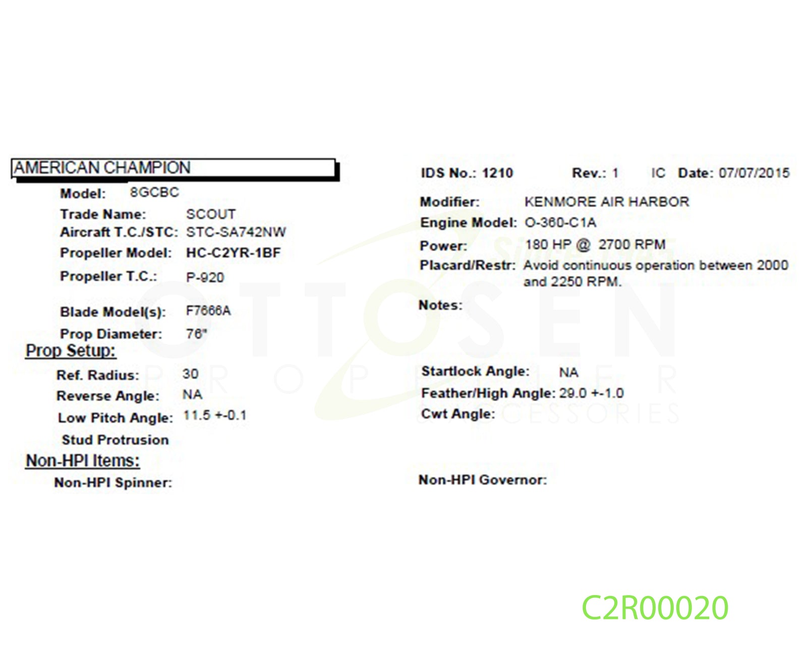 C2R00020-HARTZELL-PROPELLER-HC-C2YR-1BF-F7666A-SM4-PICTURE-1