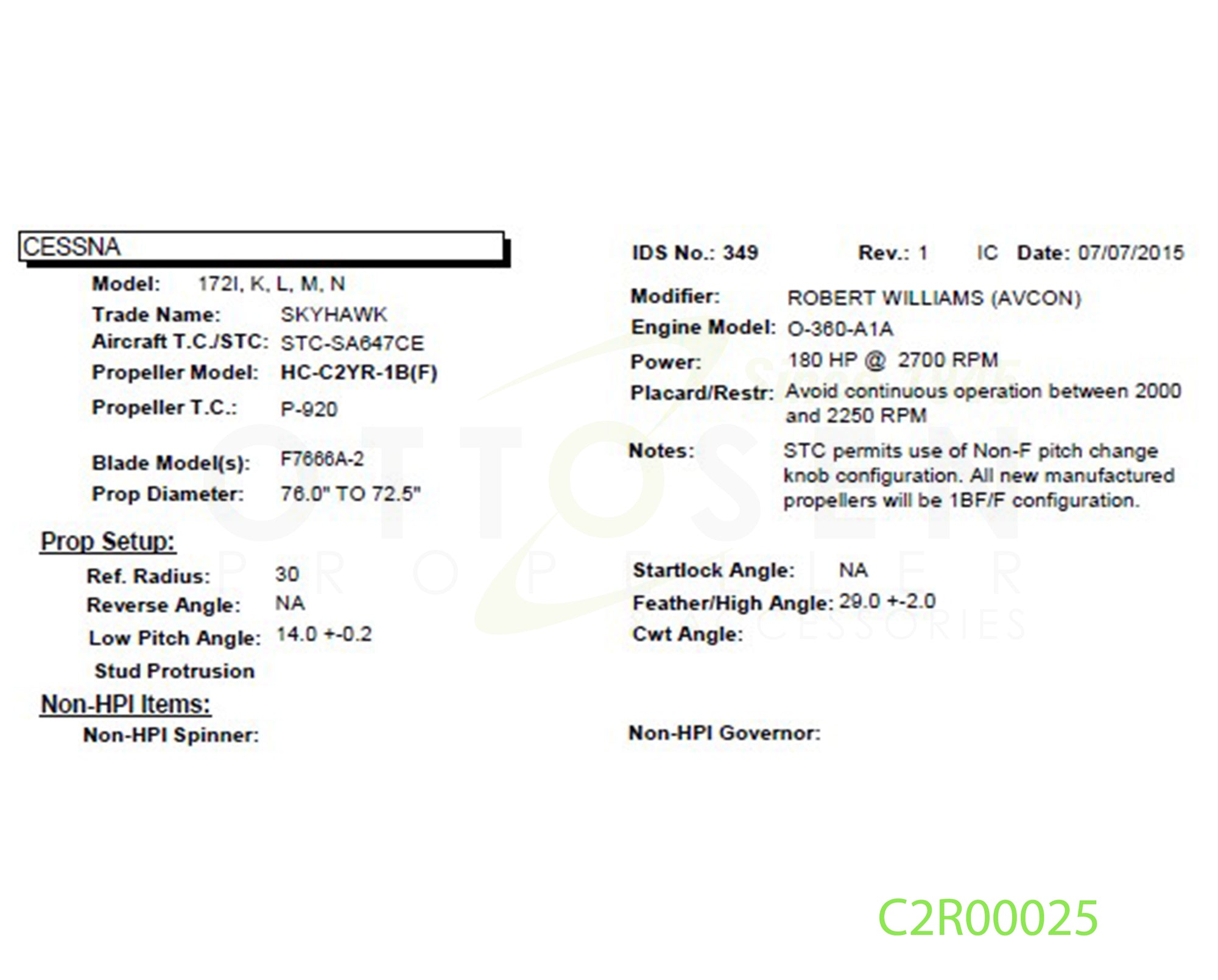 C2R00025-HARTZELL-PROPELLER-HC-C2YR-1BF-F7666A-2-PICTURE-2