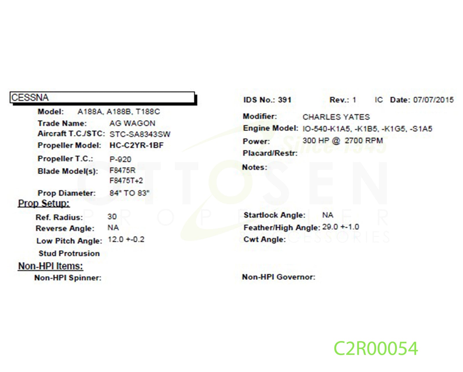 C2R00054-HARTZELL-PROPELLER-HC-C2YR-1BF-F8475T2-SM14-PICTURE-2