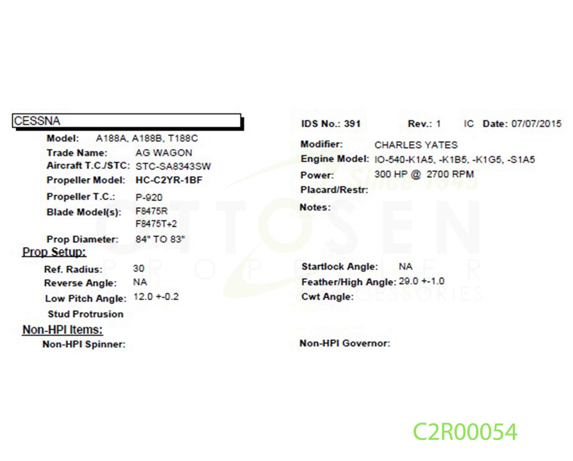 C2R00054-HARTZELL-PROPELLER-HC-C2YR-1BF-F8475T2-SM14-PICTURE-2