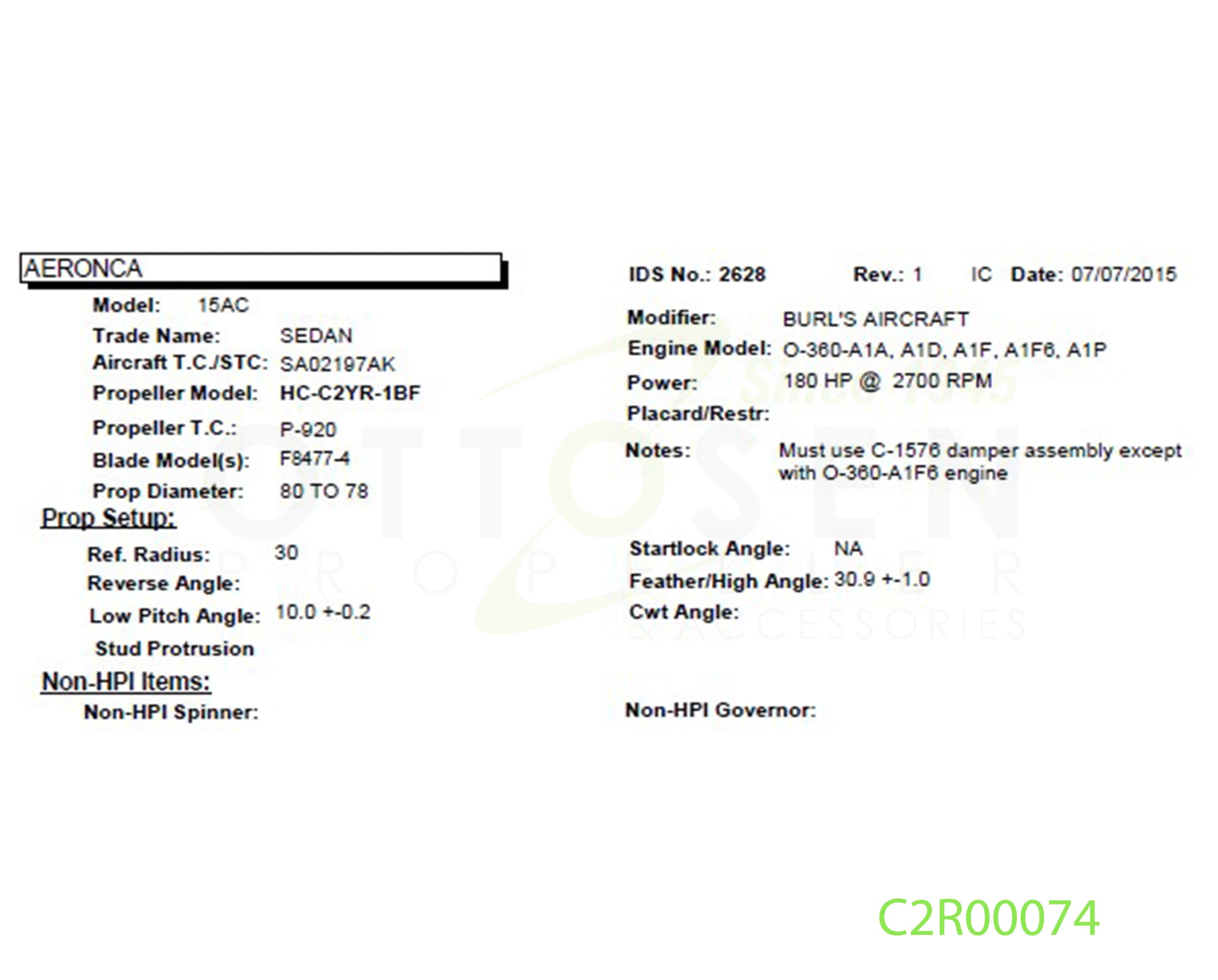 C2R00074-HARTZELL-PROPELLER-HC-C2YR-1BF-F8477-4-SM16-C-1576-PICTURE-2