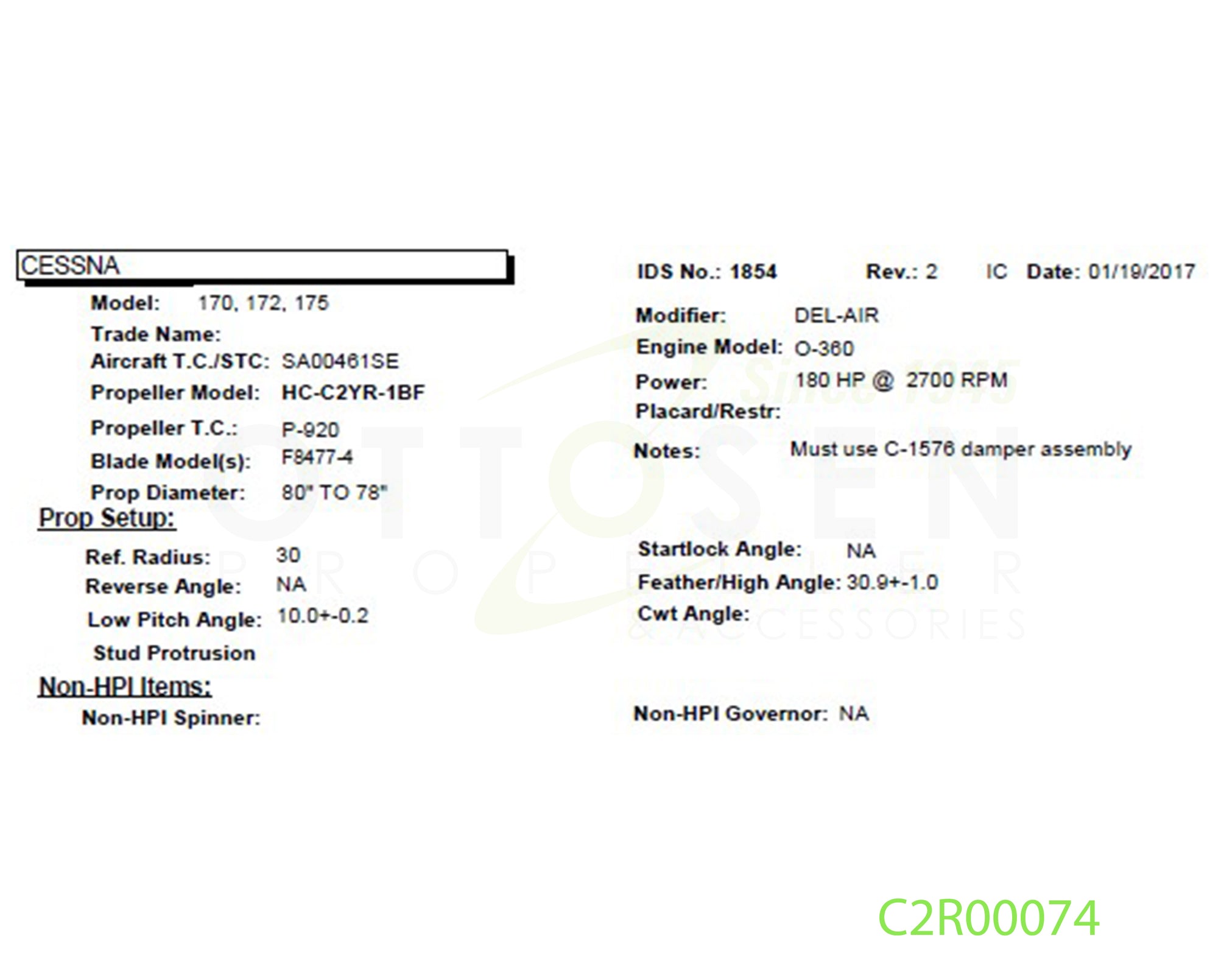 C2R00074-HARTZELL-PROPELLER-HC-C2YR-1BF-F8477-4-SM16-C-1576-PICTURE-4