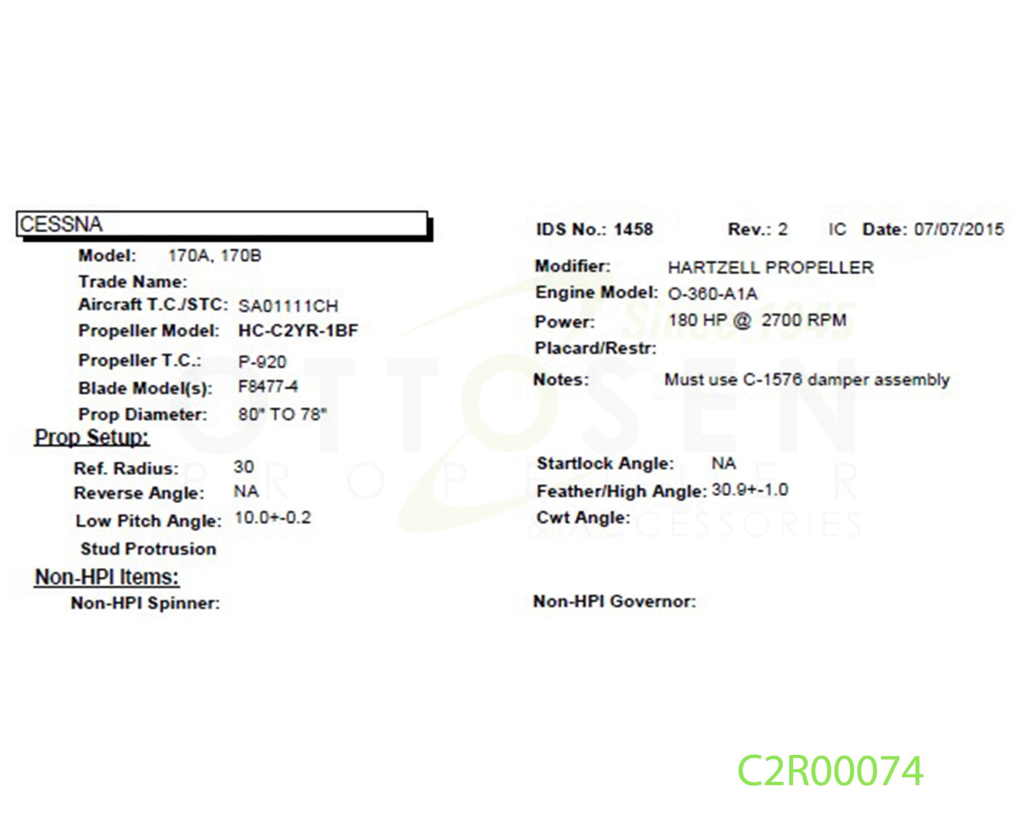 C2R00074-HARTZELL-PROPELLER-HC-C2YR-1BF-F8477-4-SM16-C-1576-PICTURE-5