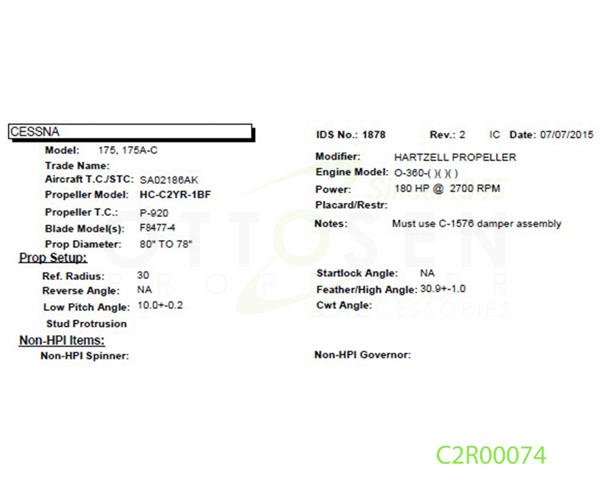 C2R00074-HARTZELL-PROPELLER-HC-C2YR-1BF-F8477-4-SM16-C-1576-PICTURE-7