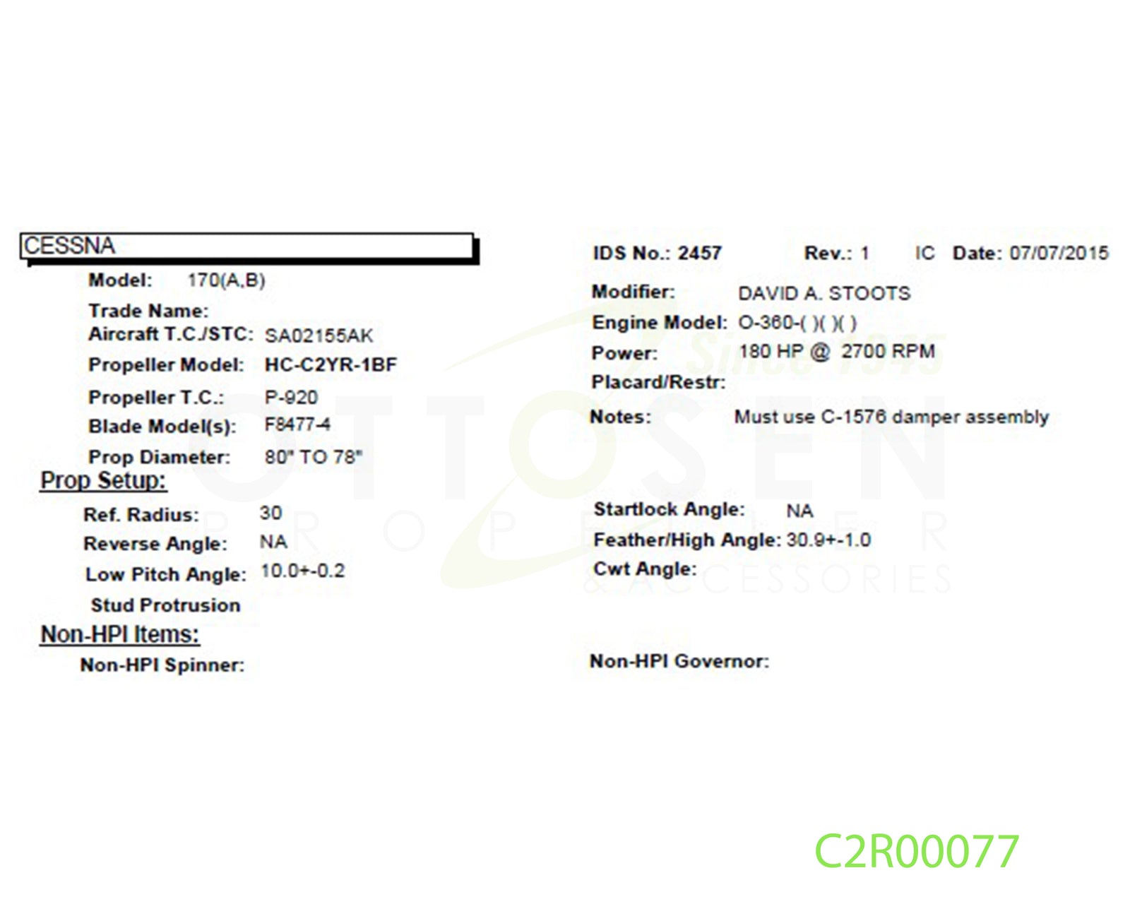 C2R00077-HARTZELL-PROPELLER-HC-C2YR-1BF-F8477-4-SM16-C-1576-PICTURE-1