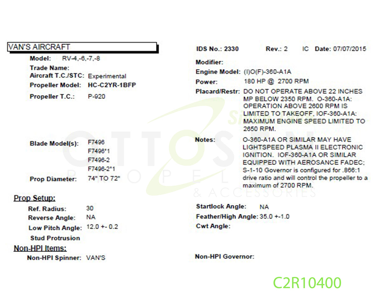 C2R10400-HARTZELL-PROPELLER-HC-C2YR-1BFP-F7496-2-SM8-PICTURE-1