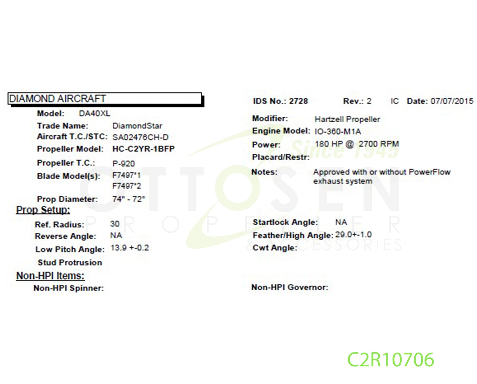 C2R10706-HARTZELL-PROPELLER-HC-C2YR-1BFP-F7497*1-SM41-PICTURE-1