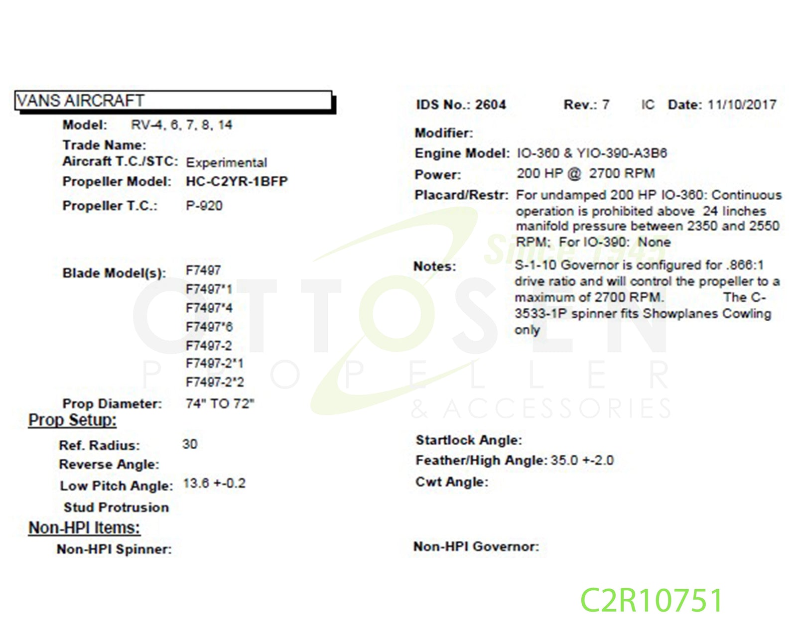 C2R10751X-HARTZELL-PROPELLER-HC-C2YR-1BFPX-F7497-2X-SM8-PICTURE-1