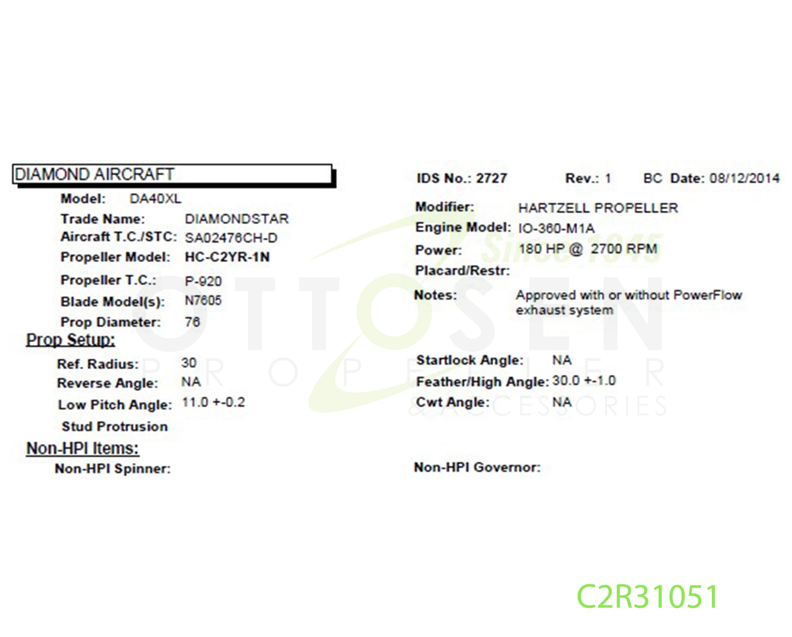 C2R31051-HARTZELL-PROPELLER-HC-C2YR-1N-N7605-SM41-PICTURE-1