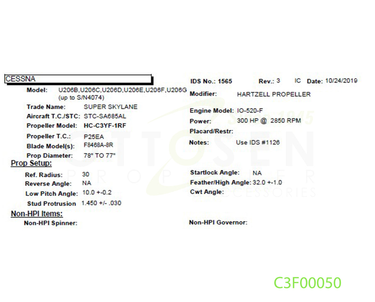 C3F00050-HARTZELL-PROPELLER-HC-C3YF-1RF-F8468A-8R-SM30-PICTURE-2