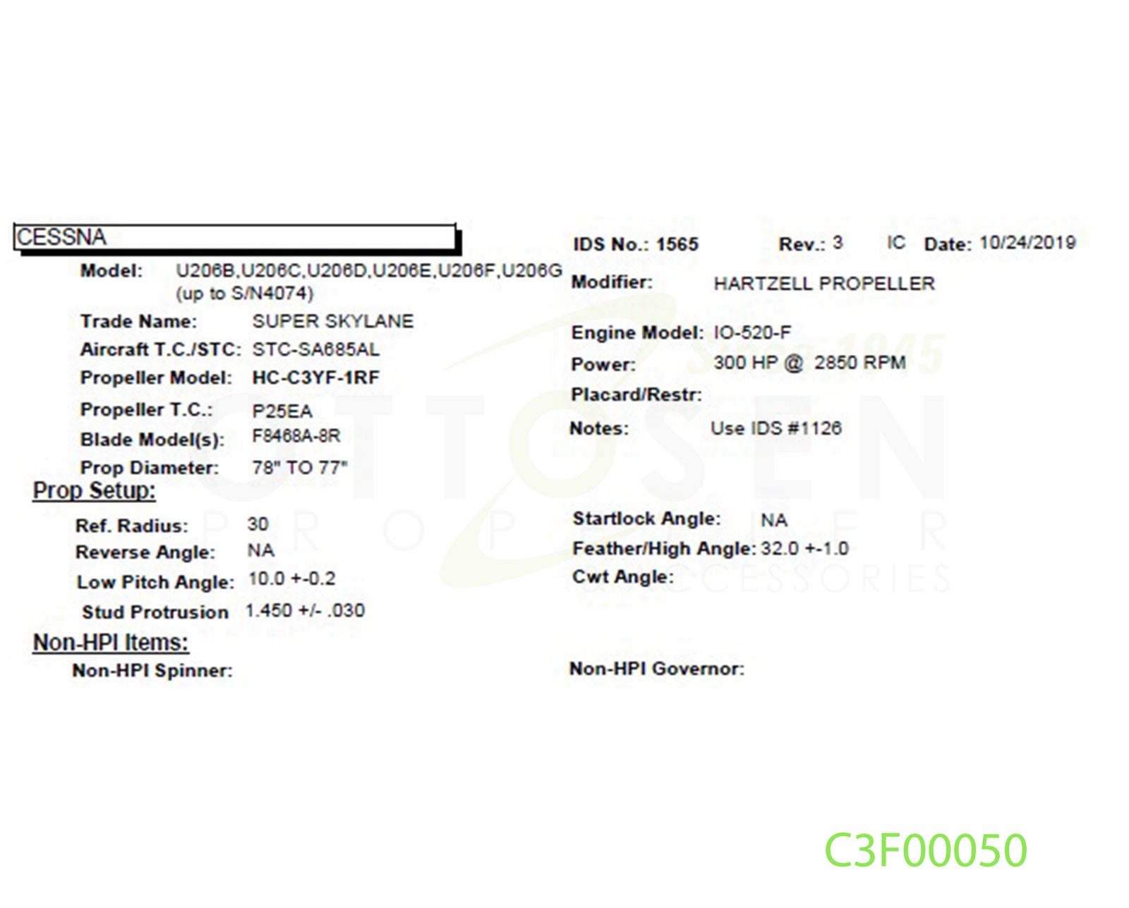 C3F00050-HARTZELL-PROPELLER-HC-C3YF-1RF-F8468A-8R-SM30-PICTURE-2